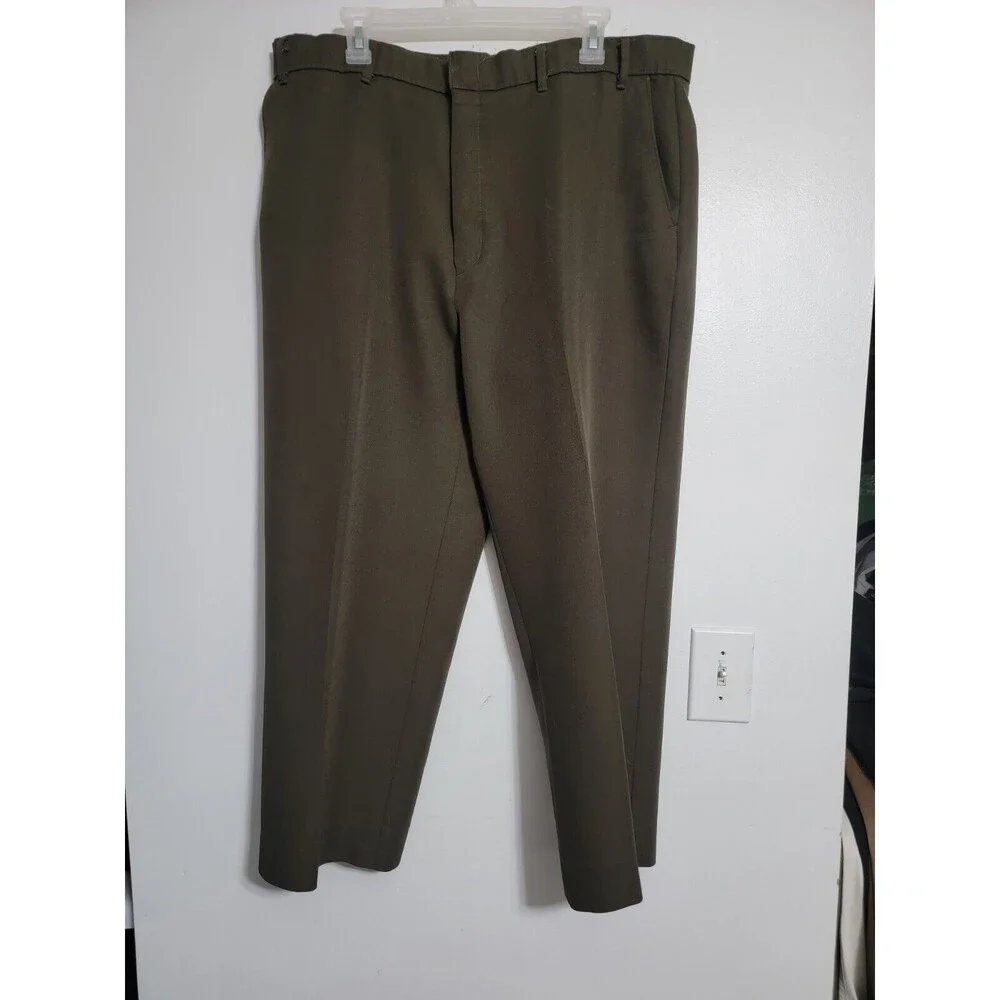 Vintage 80s Levi's Action Slacks Mens Pants W40 x I 32 Dk Green Talon Zipper USA